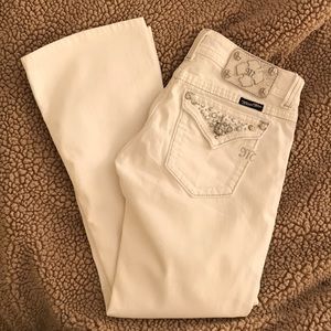 Miss me white studded jeans size 27